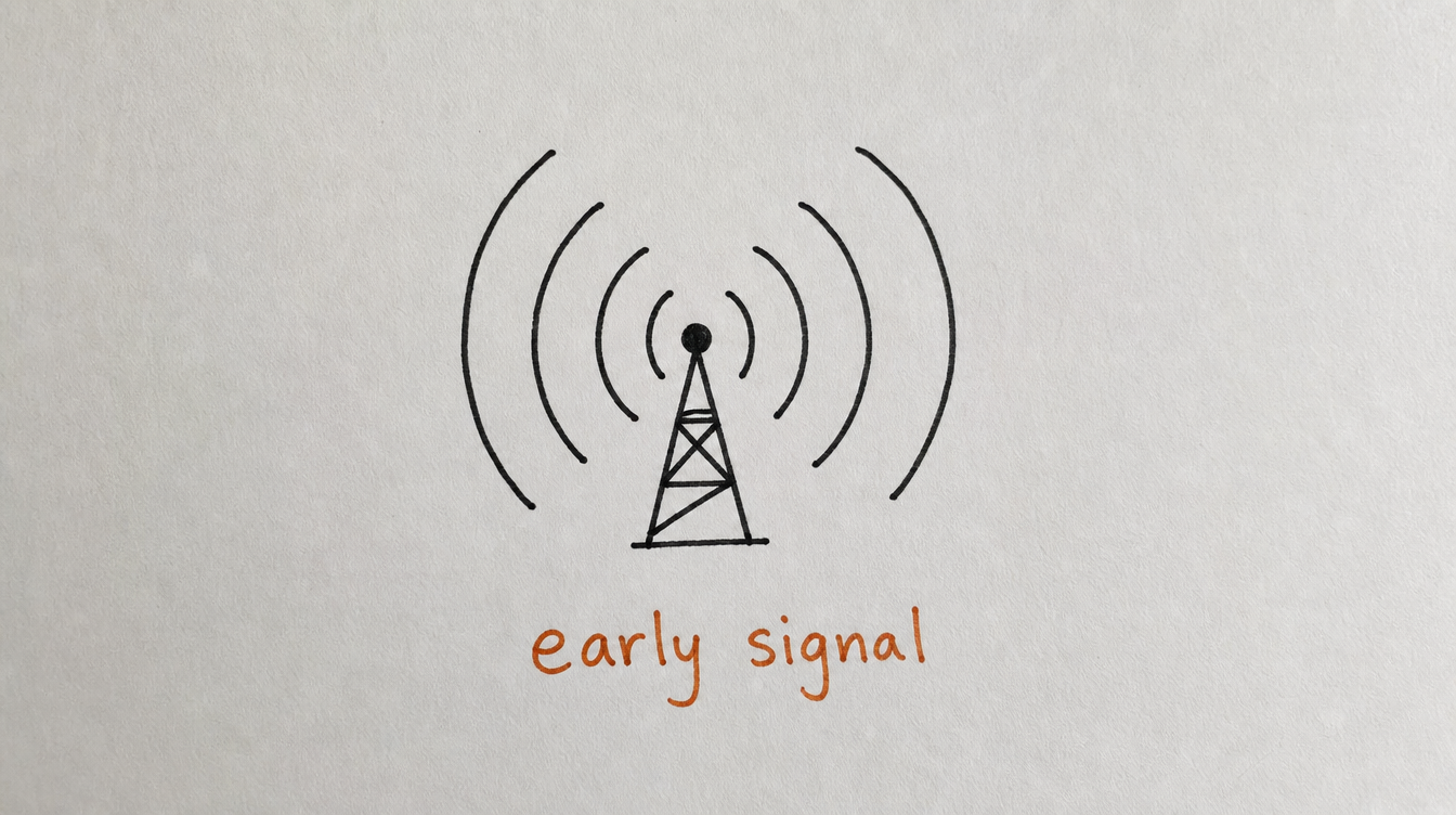 Hand-drawn radar diagram on paper representing early churn signal detection in a Skool community