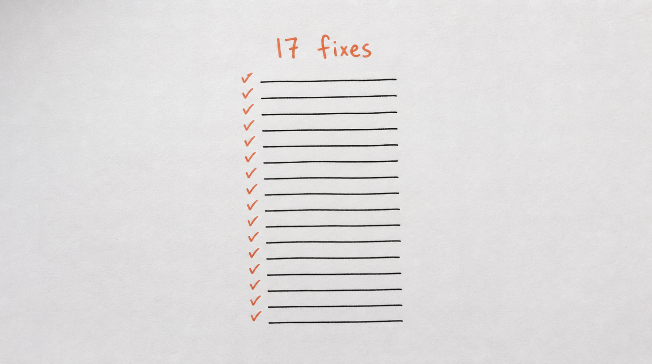 Hand-drawn checklist diagram on paper representing 17 Skool engagement strategies