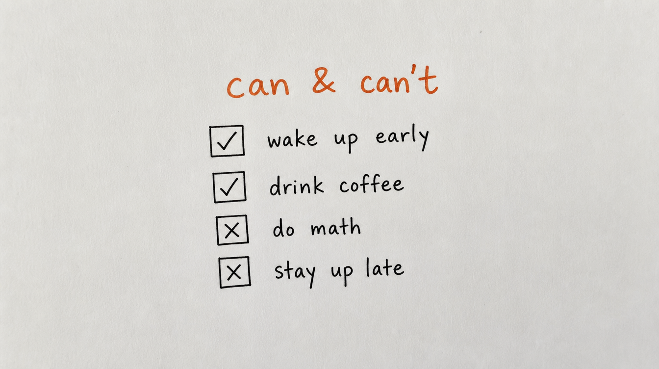 Hand-drawn checklist diagram on paper representing what Zapier can and can't do for a Skool community